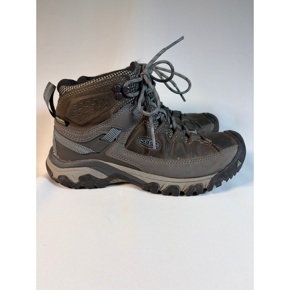 KEEN Targhee III Mid Waterproof Hiking Boots Brown Gray 1023040 Womens 7.5